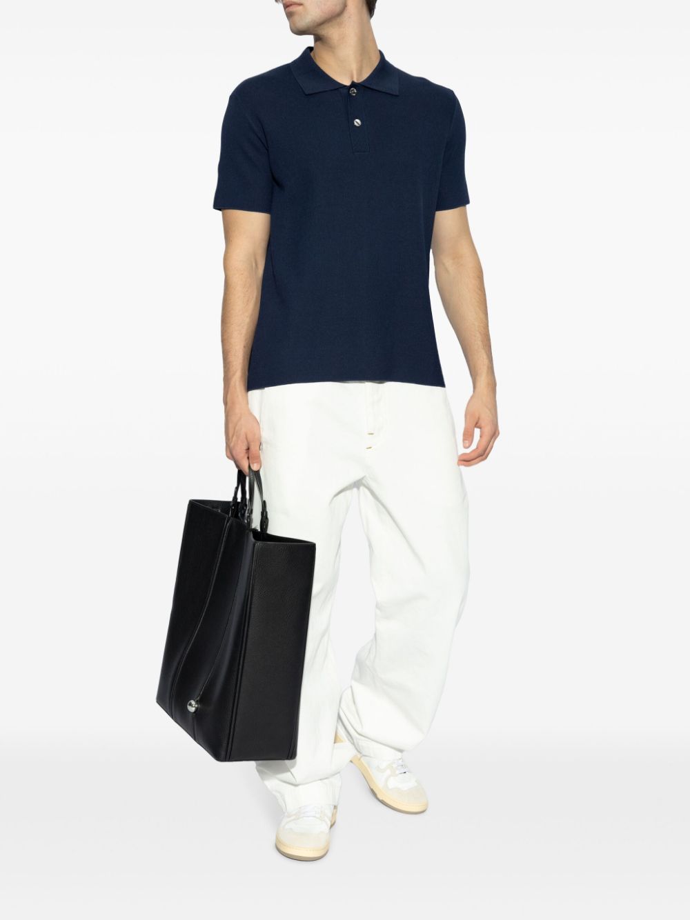 Jacquemus logo-jacquard polo shirt - Blauw