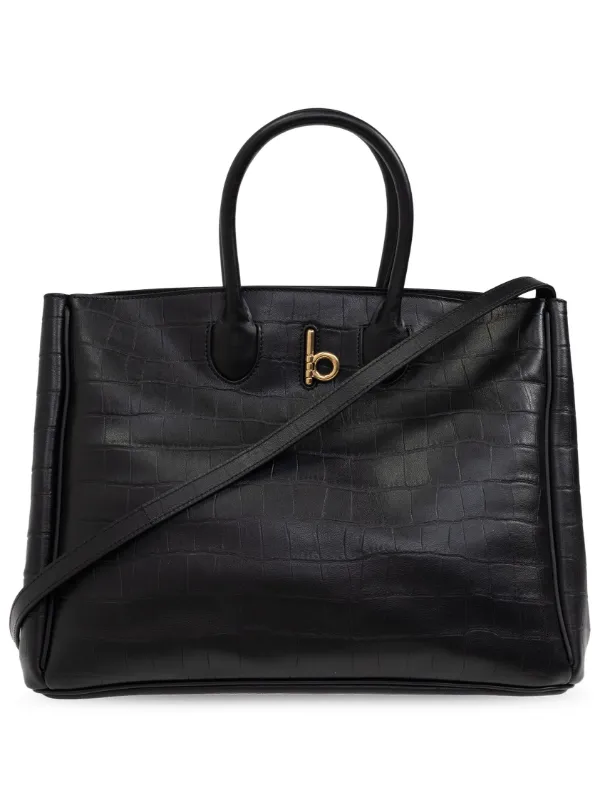 ショルダーバッグ・ポシェット BURBERRY A:Ll Rocking Horse Tote Medium Rocking Horse Tote​ in Black - Women | Burberry® Official