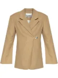 GANNI striped blazer - Neutrals