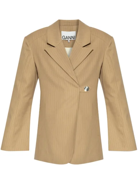 GANNI striped blazer