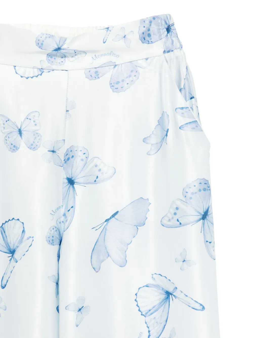 Monnalisa Broek met vlinderprint Blauw