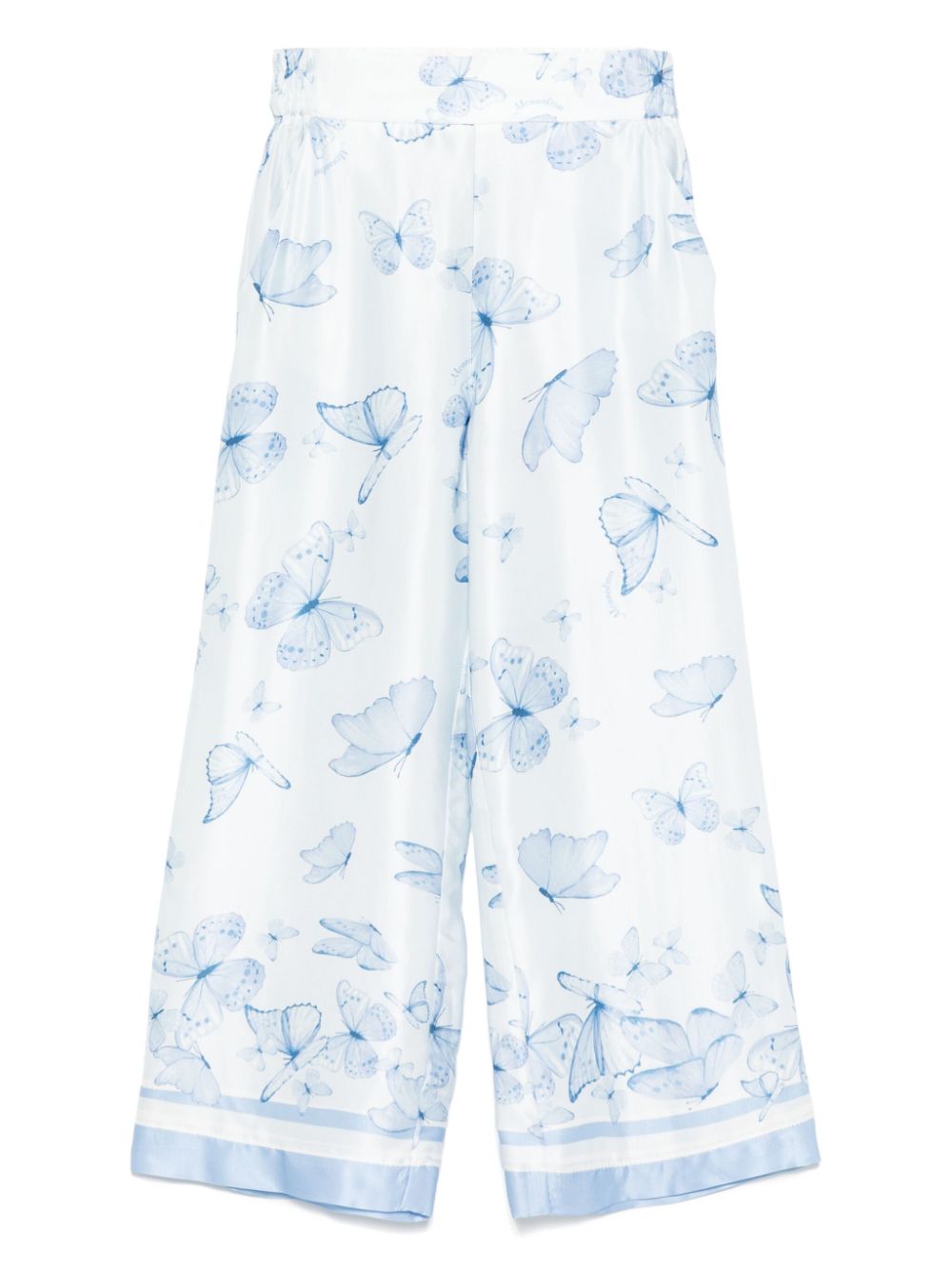 Monnalisa Broek met vlinderprint Blauw