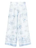 Monnalisa butterfly-print trousers - Blue