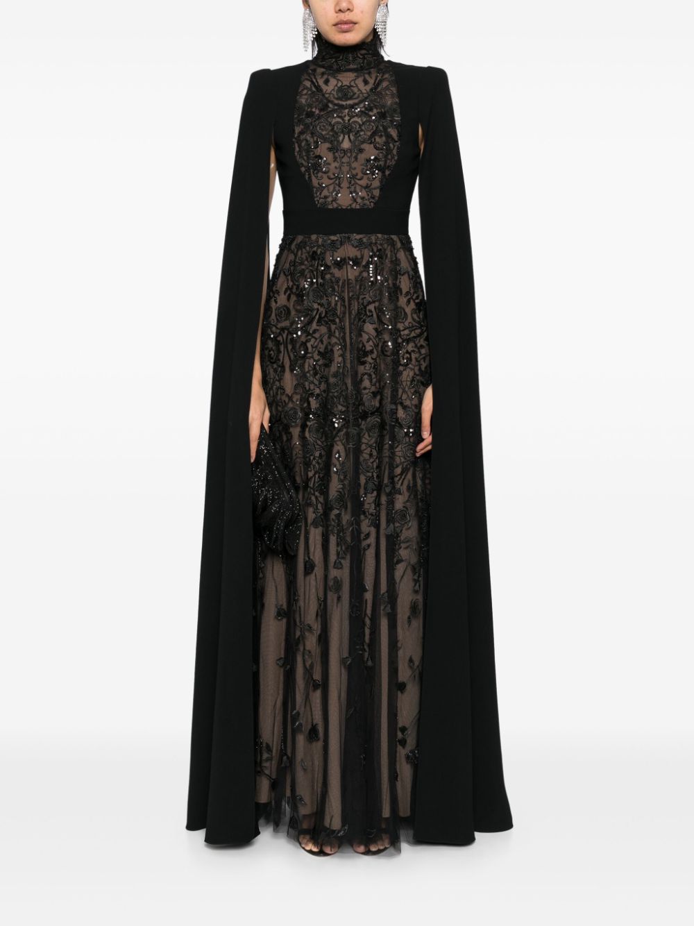 Zuhair Murad embroidered gown - Zwart