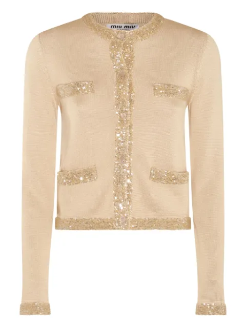 Miu Miu sequinned cropped cardigan