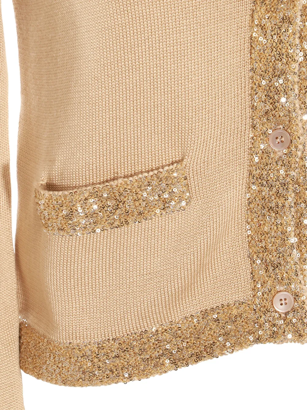 Miu Cropped vest met pailletten Beige