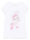 Monnalisa illustration-print T-shirt - White