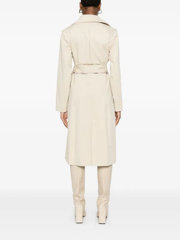 Patrizia Pepe zip-up Trench Coat Neutrals FARFETCH JO