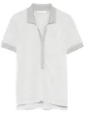 Patrizia Pepe lurex polo shirt - Silver