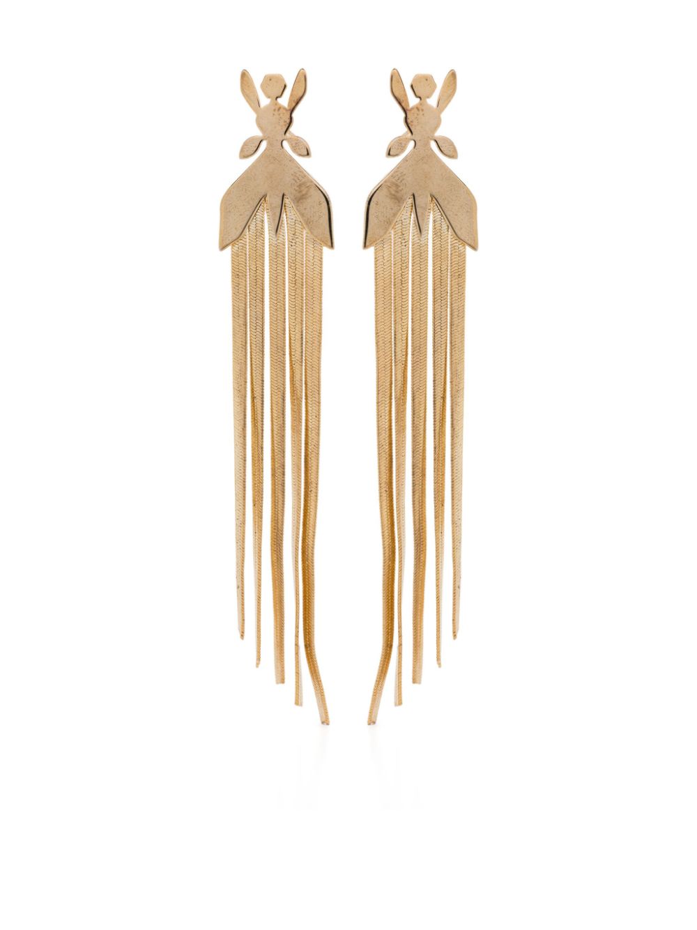 Fly-motif drop earrings