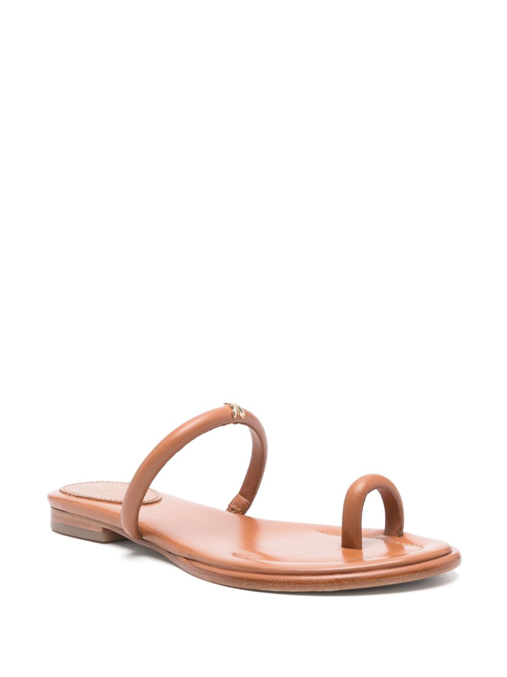 Patrizia Pepe leather slides - Bruin