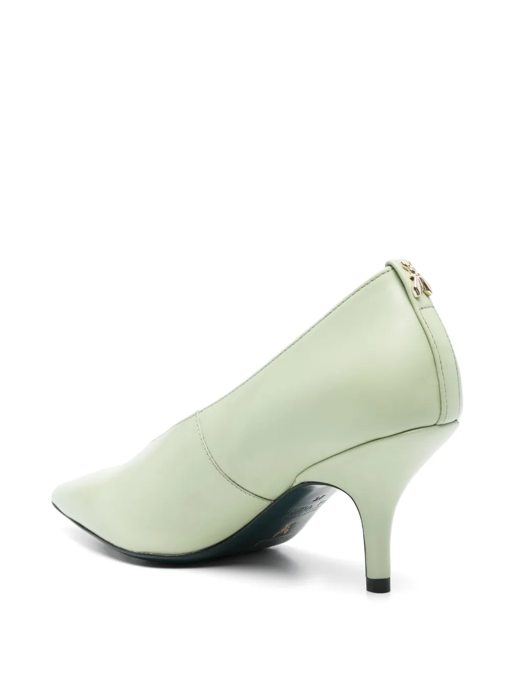 Patrizia Pepe 70 mm leren pumps Groen