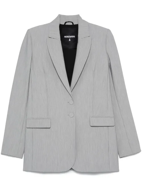 Patrizia Pepe blazer chiné - Gris - Patrizia Pepe - Modalova