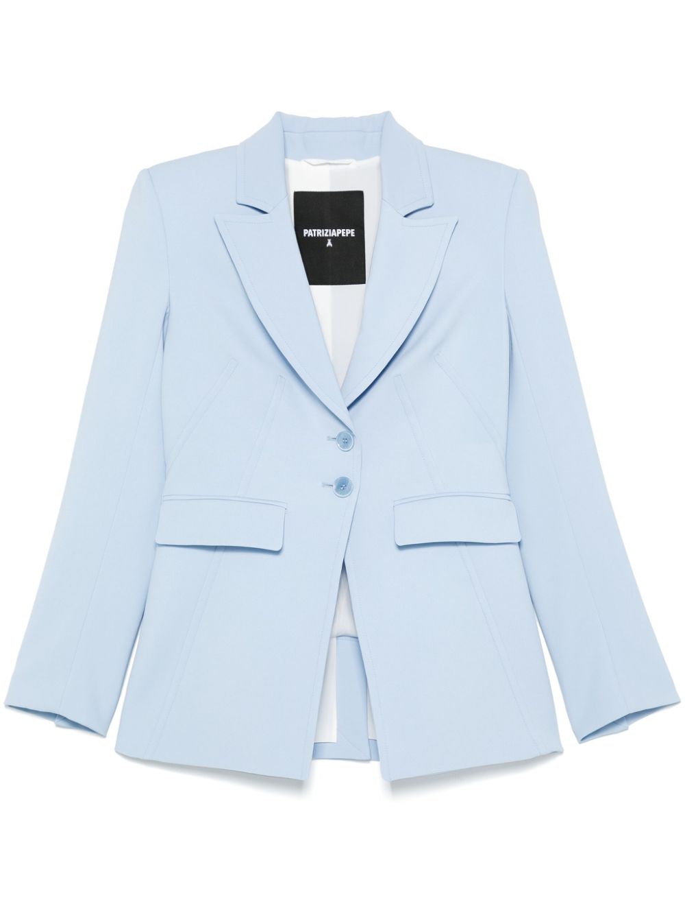 Patrizia Pepe Twill blazer Blauw