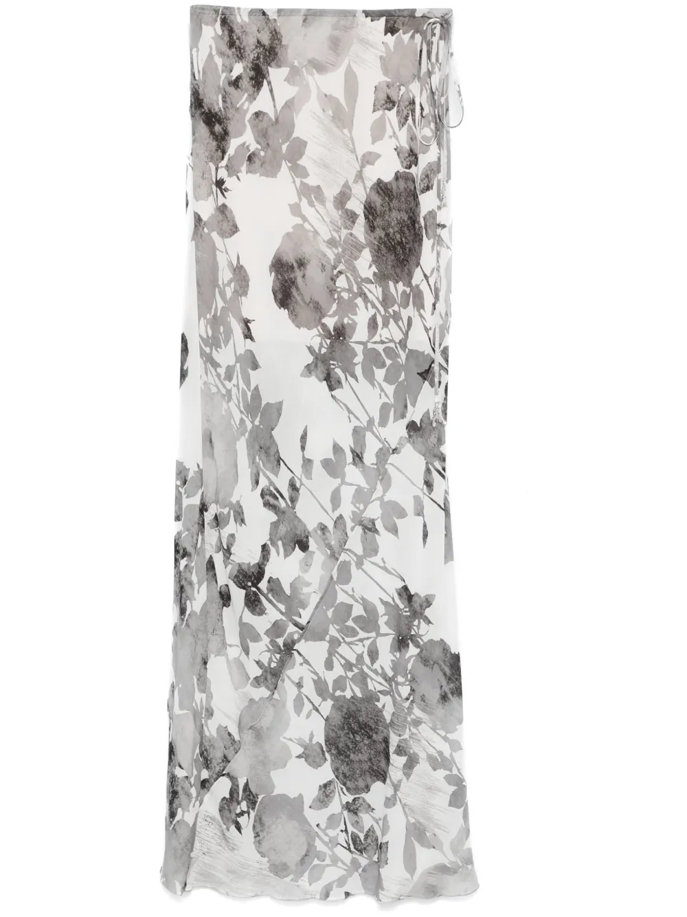 PATRIZIA PEPE FLOWER-PRINT MAXI SKIRT 