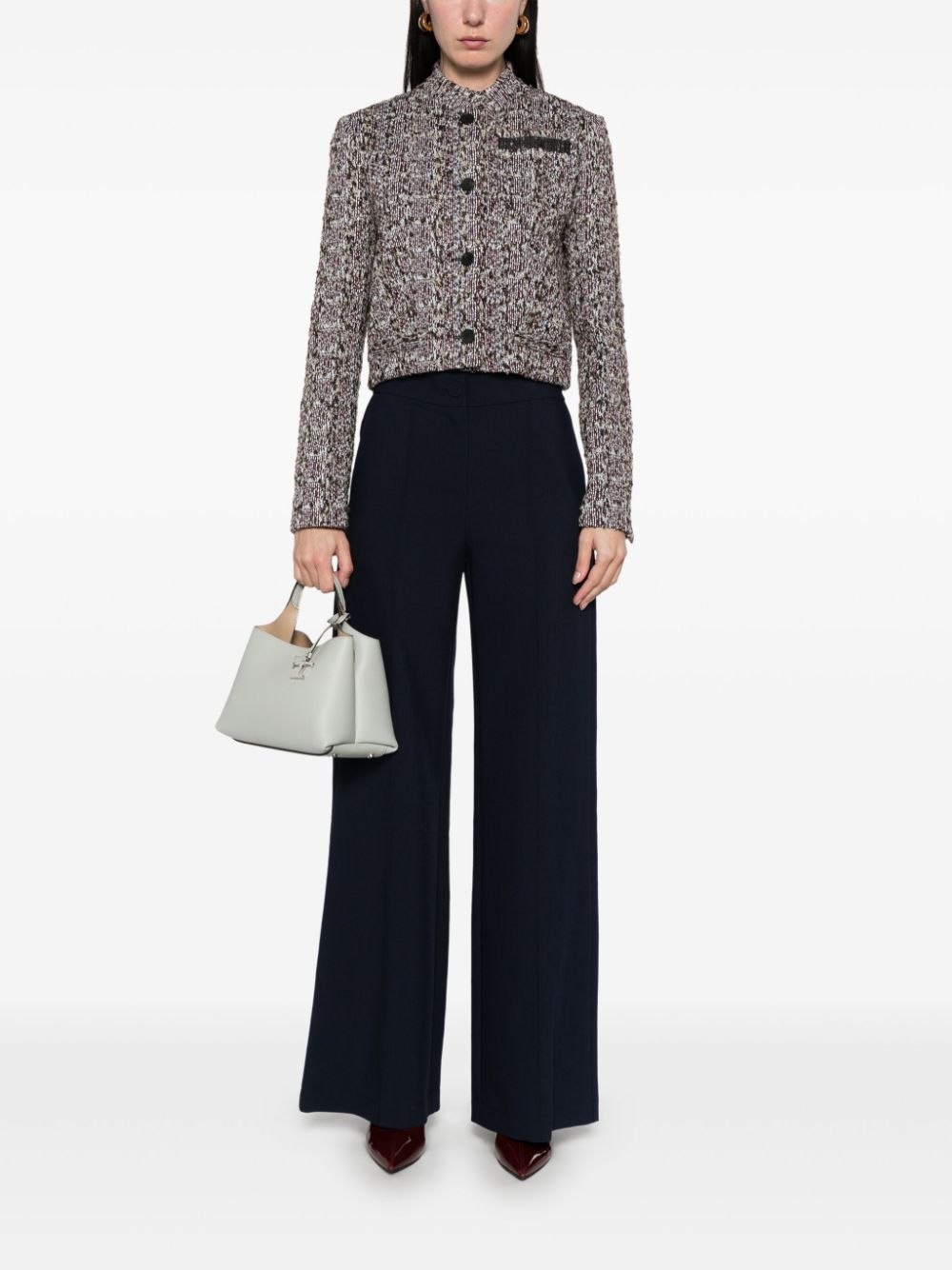 Patrizia Pepe boyfriend-cut trousers - Blauw