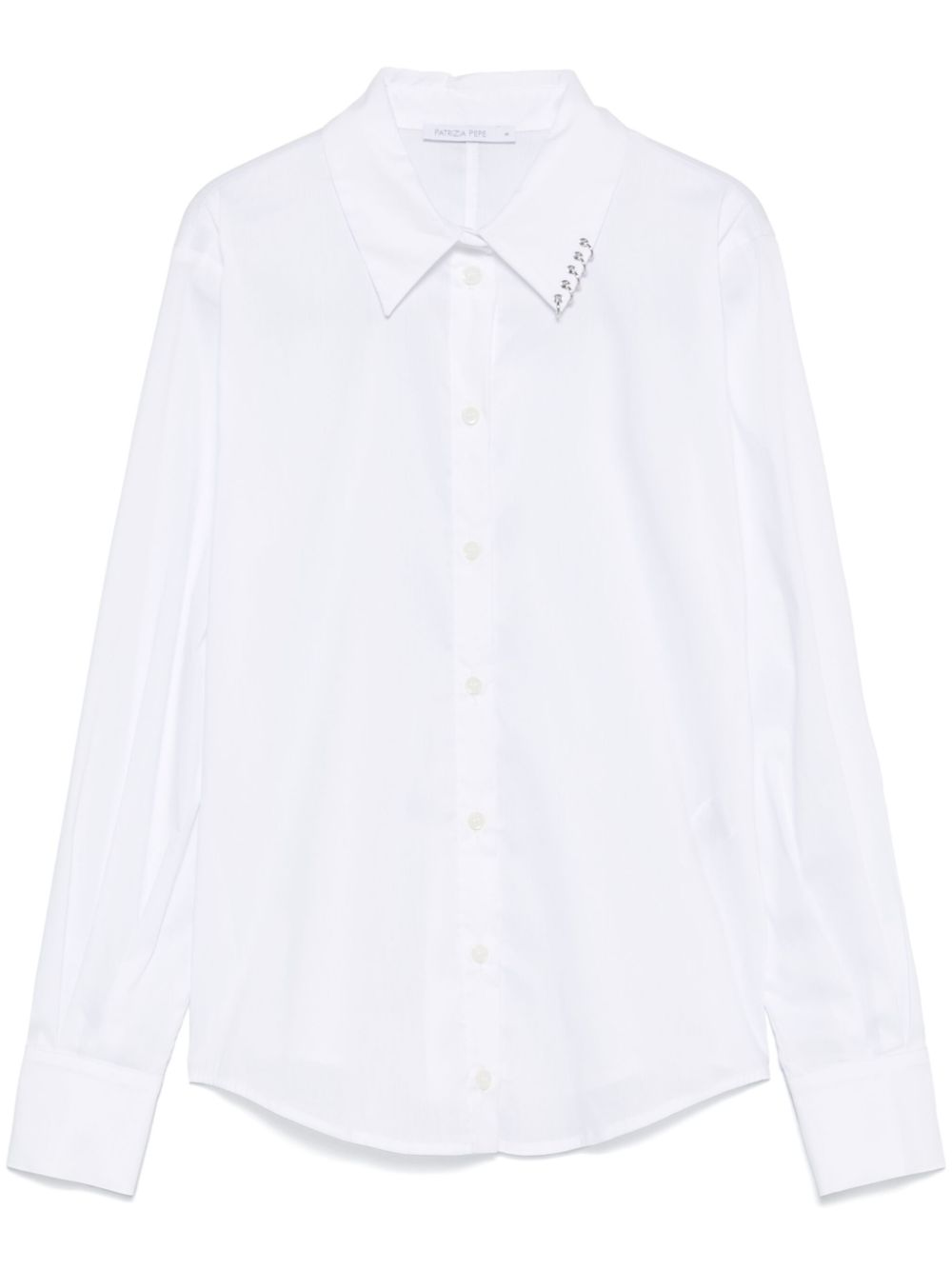 Patrizia Pepe Blouse met piercing detail Wit