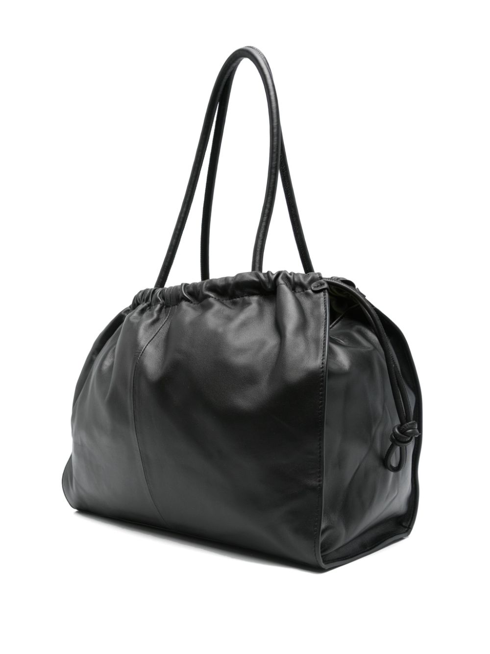 Patrizia Pepe leather tote bag - Zwart