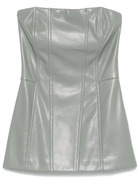 Patrizia Pepe faux-leather corset top