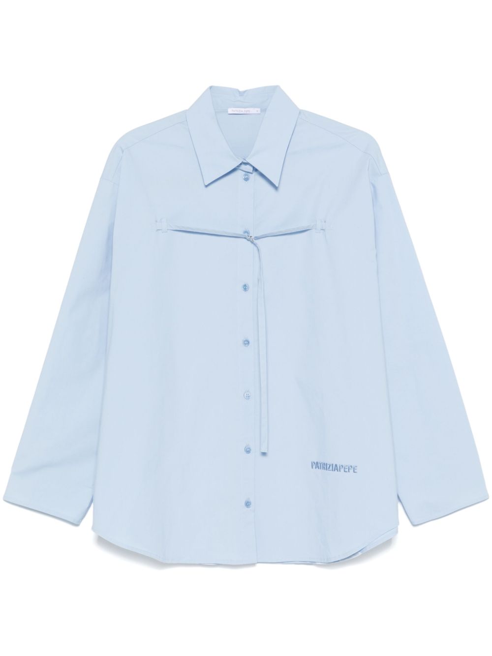 Patrizia Pepe Blouse met bandje CA38 Shirting Sky