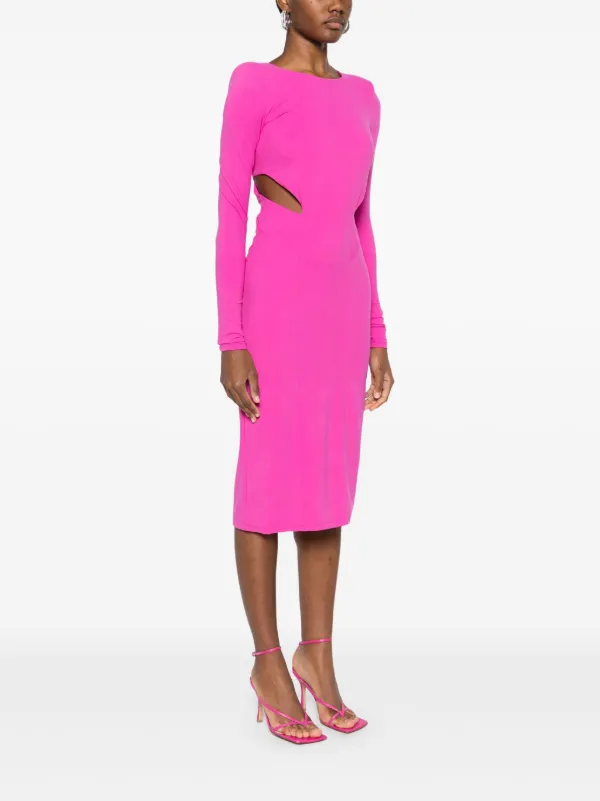 patrizia pepe pink dress Patrizia Pepe V-neck Split Maxi Dress