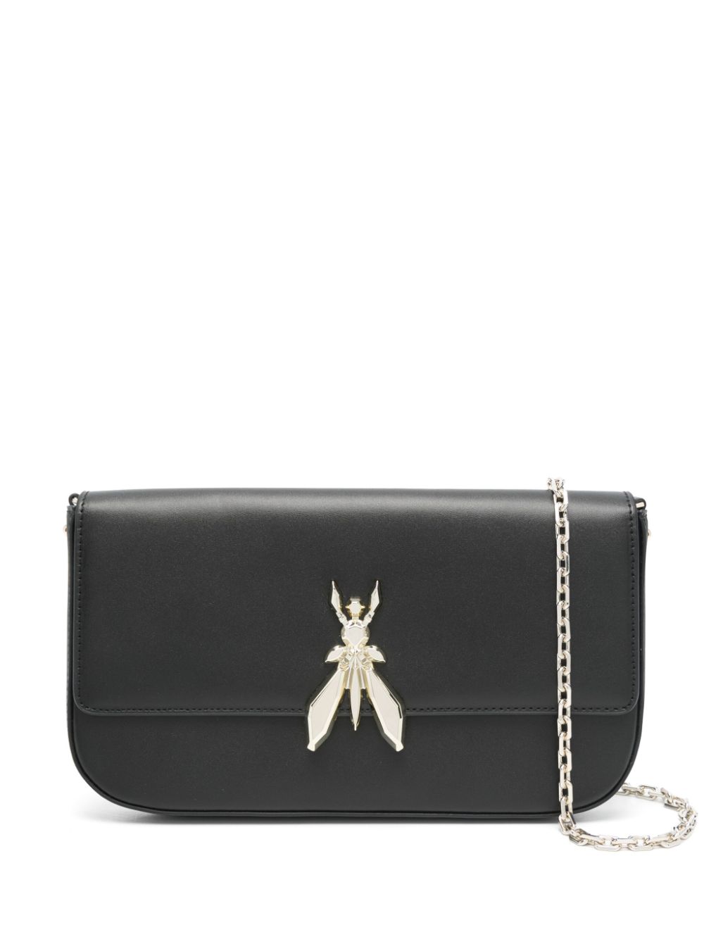 Patrizia Pepe Fly leather clutch bag - Black