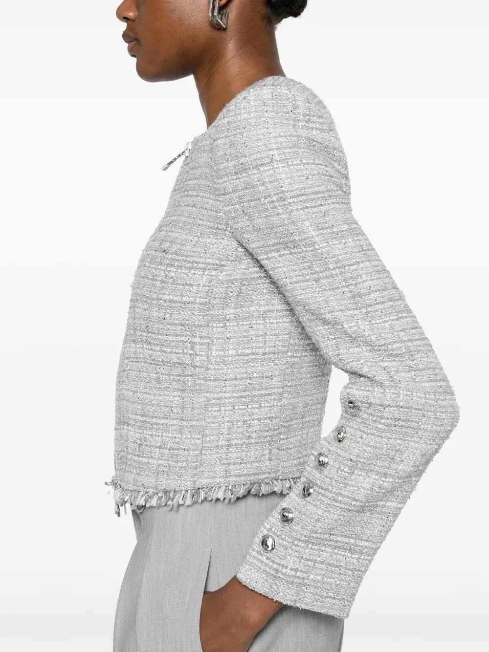 Patrizia Pepe Tweed jack Grijs