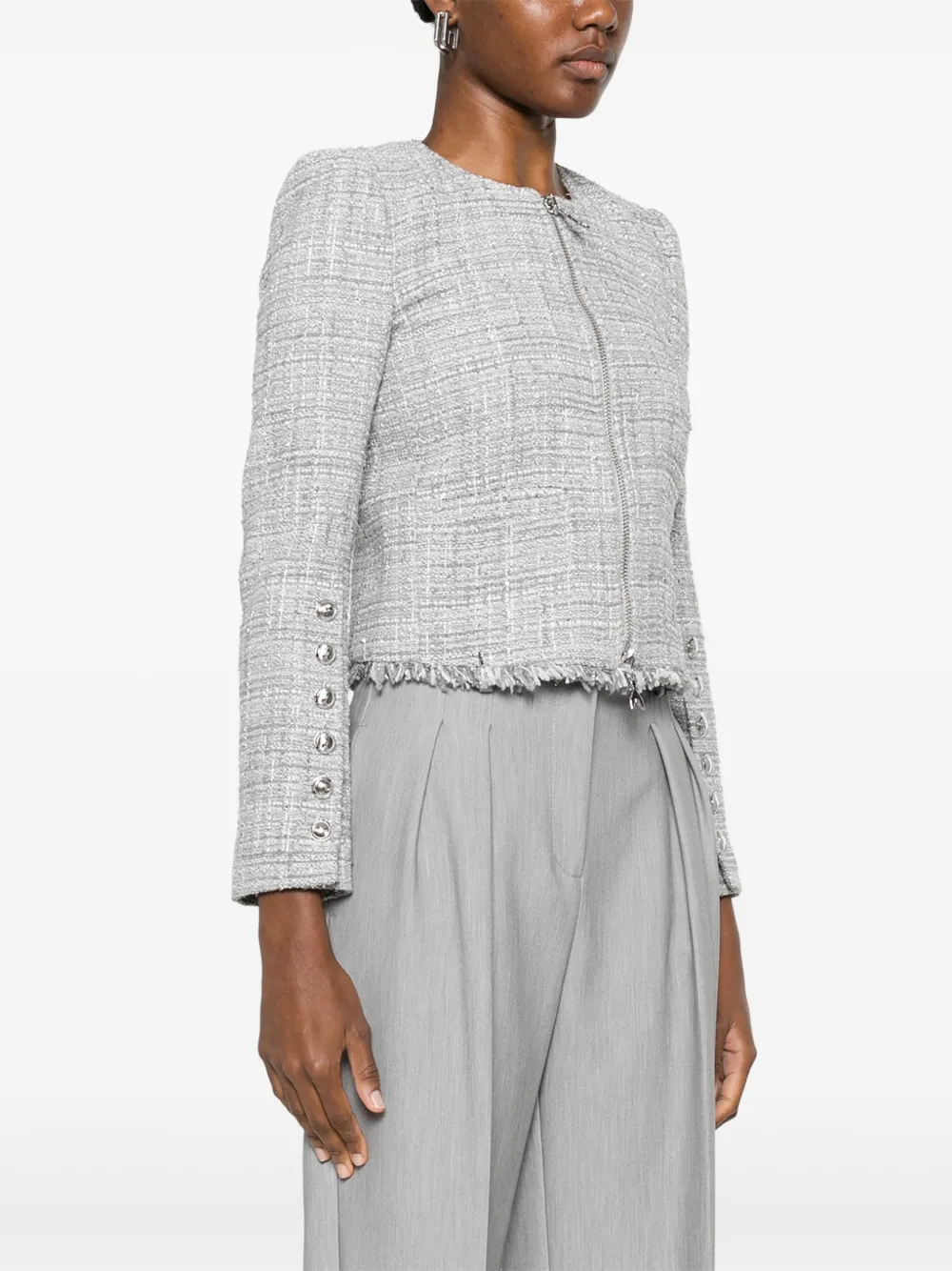 Patrizia Pepe Tweed jack Grijs