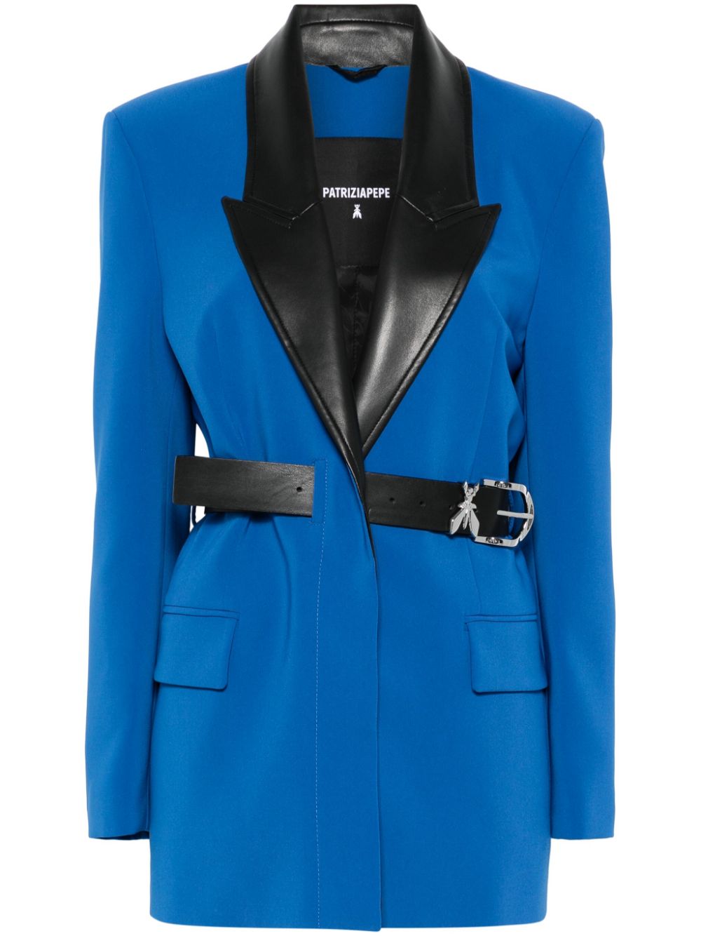 Patrizia Pepe Blazer met contrasterende kraag Blauw