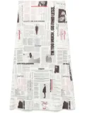 Patrizia Pepe newspaper-print midi skirt - Neutrals