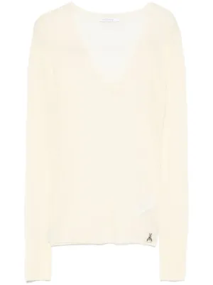 Ermanno Scervino floral-appliqué Sweater | Neutrals | FARFETCH Ermanno Scervino floral-appliqué Sweater | Neutrals | FARFETCH