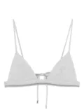 Patrizia Pepe Fly-motif bra - Grey