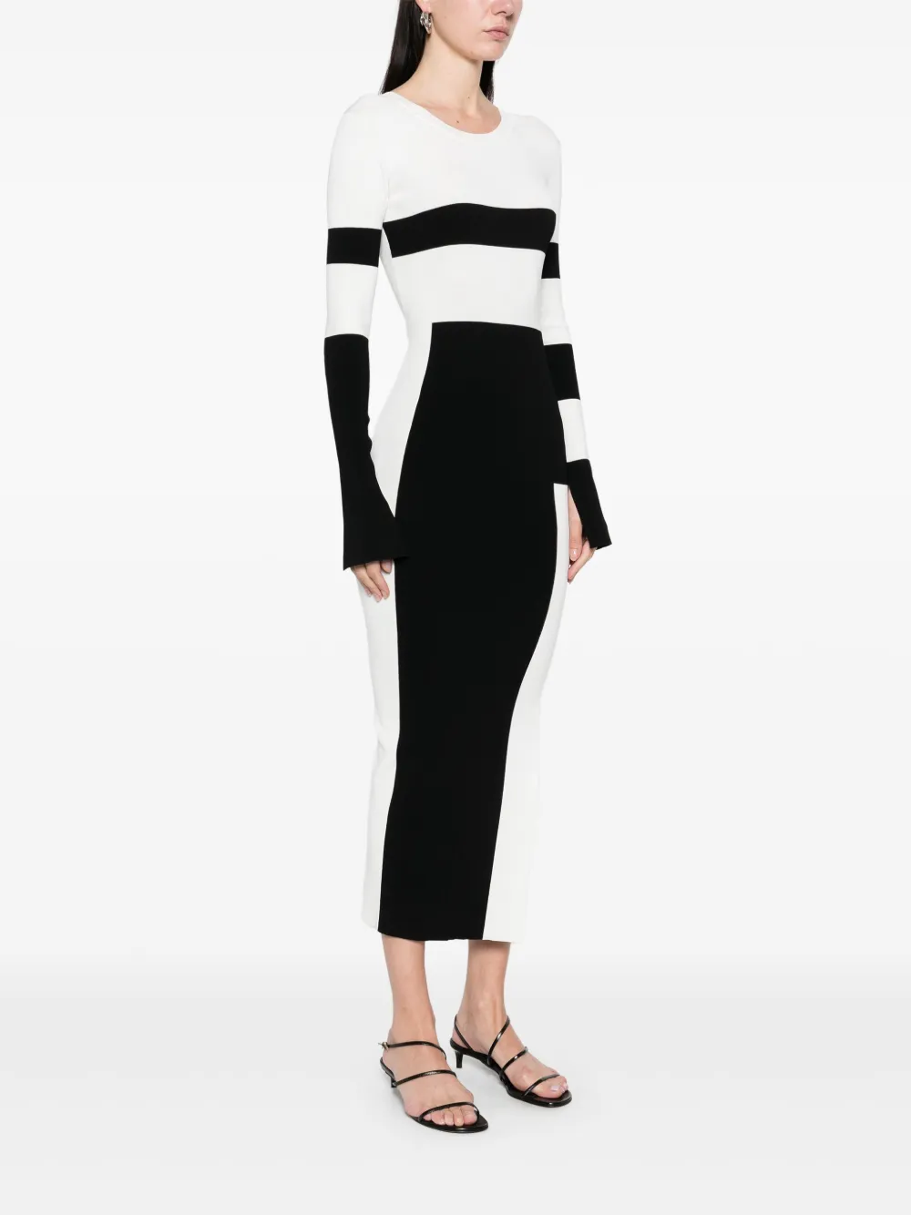 PATRIZIA PEPE COLOUR-BLOCK MIDI DRESS 