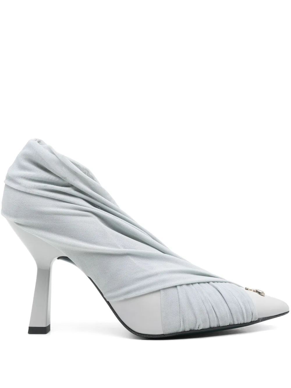 Patrizia Pepe 100mm draped pumps Grey