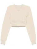 Patrizia Pepe cropped sweatshirt - Neutrals