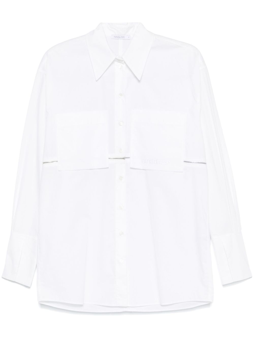 Patrizia Pepe Blouse met rits Wit