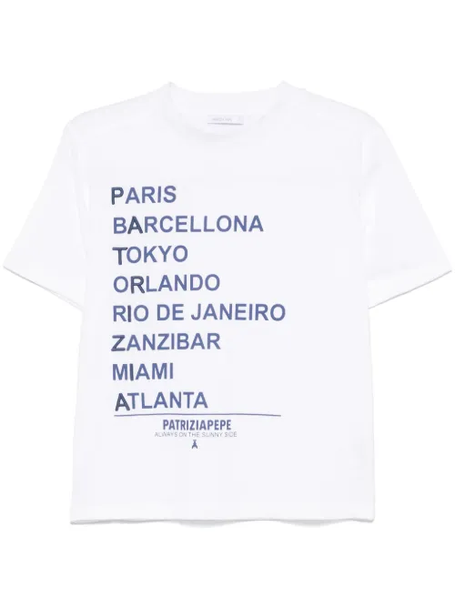 T-shirt à imprimé texte - Patrizia Pepe - Modalova