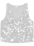 Patrizia Pepe dégradé-effect sequined top - Grey