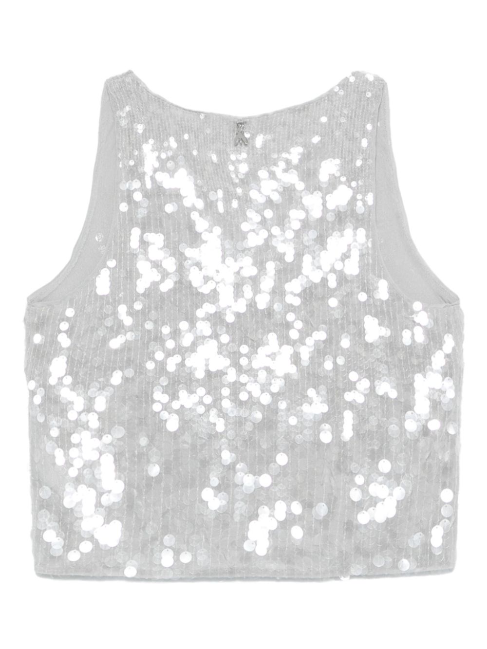 Patrizia Pepe dégradé-effect sequined top - Grijs