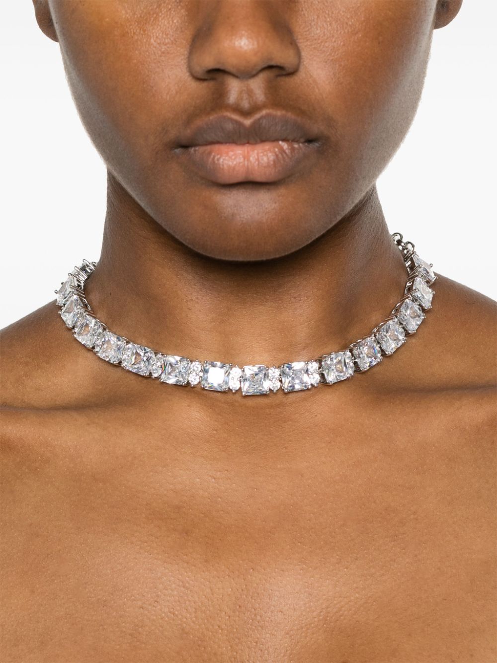 Patrizia Pepe crystal-embellished necklace - Zilver