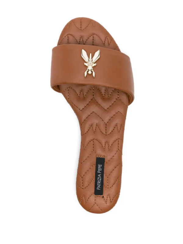 Patrizia Pepe Leather Sandals Brown FARFETCH ID