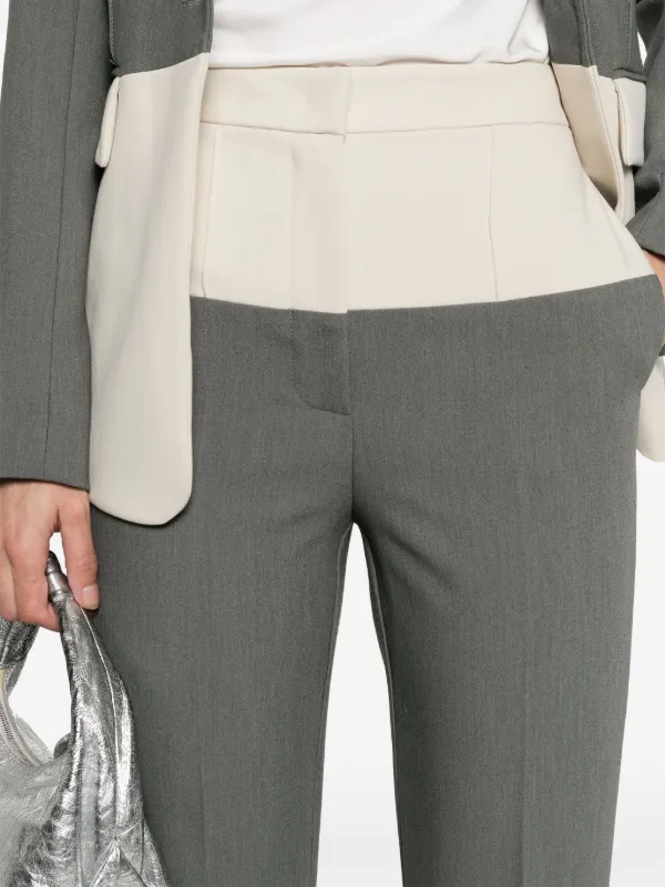 パンツ PATRIZIA PEPE COLOR BLOCK PANTS Patrizia Pepe colour-block Trousers | Grey | FARFETCH HK