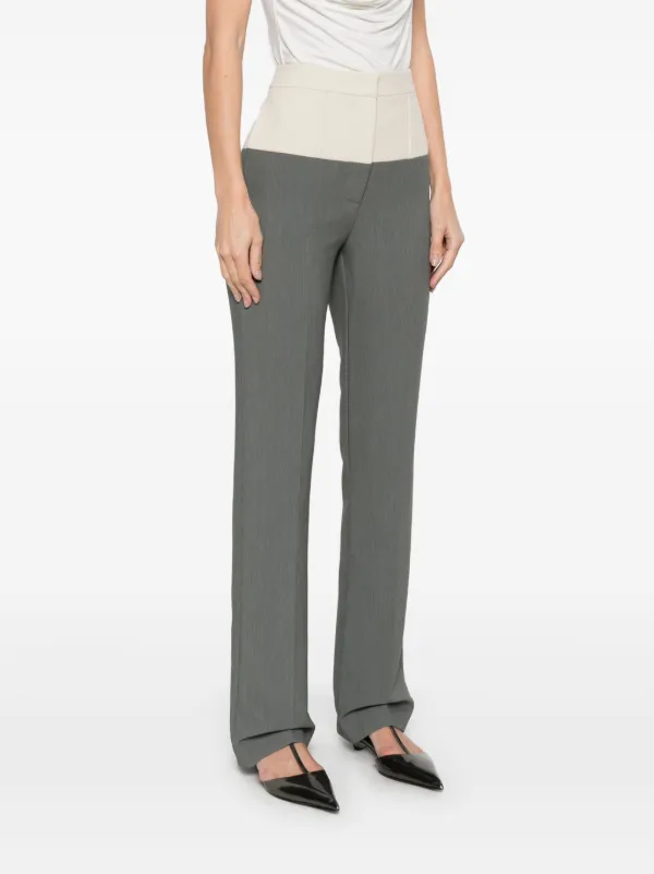 パンツ PATRIZIA PEPE COLOR BLOCK PANTS Patrizia Pepe colour-block Trousers | Grey | FARFETCH HK
