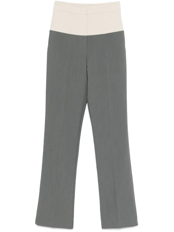 パンツ PATRIZIA PEPE COLOR BLOCK PANTS Patrizia Pepe colour-block Trousers | Grey | FARFETCH HK