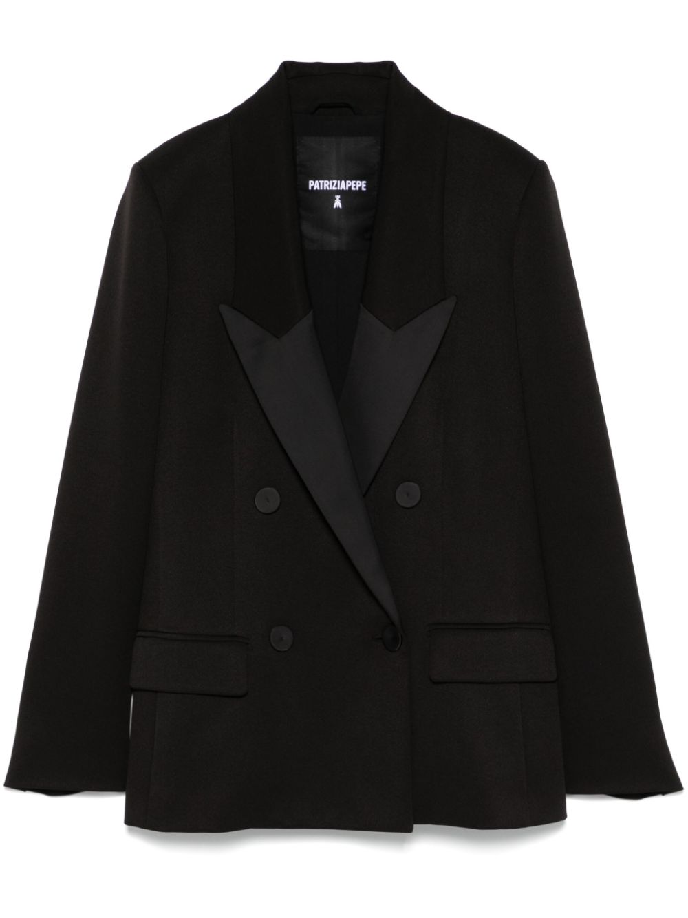 Patrizia Pepe Blazer met puntige revers Zwart