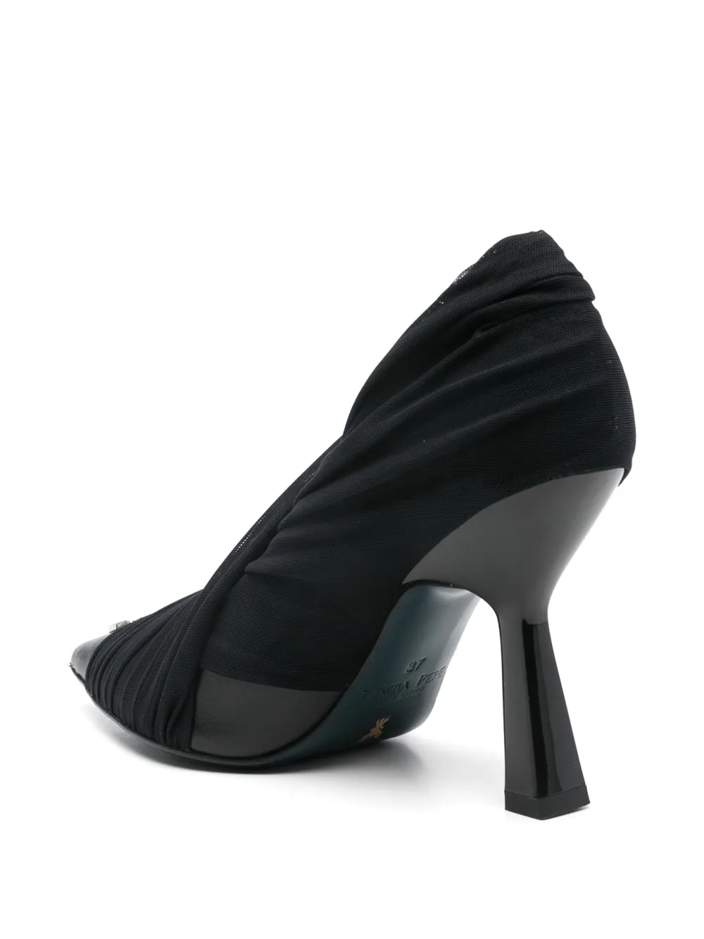 Patrizia Pepe 100mm draped pumps Black