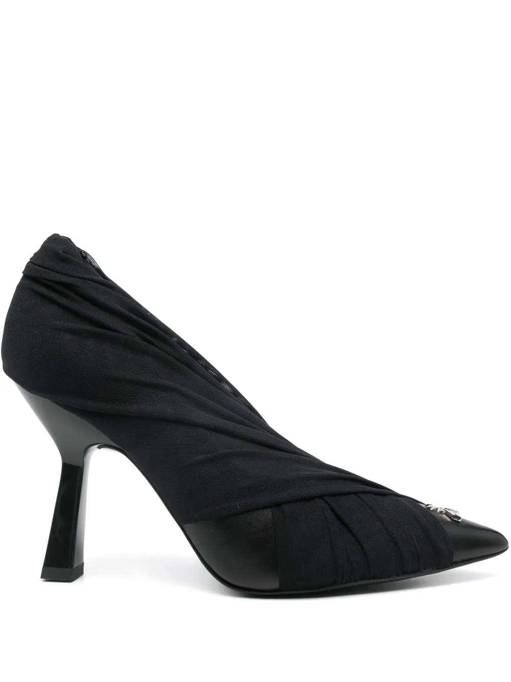 Patrizia Pepe 100mm draped pumps Black