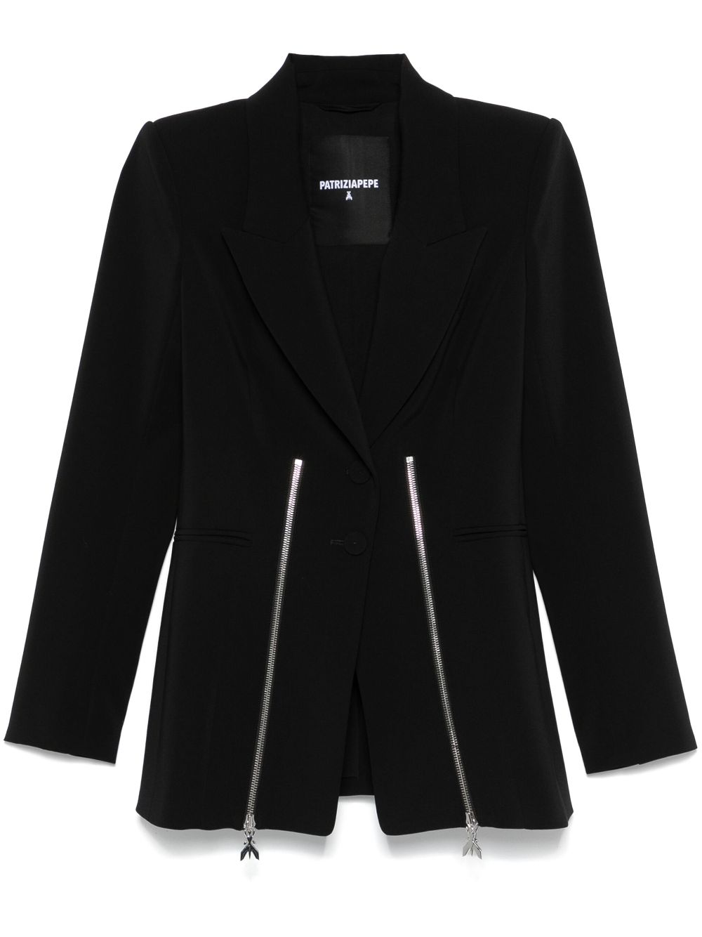 Patrizia Pepe Blazer met rits Zwart