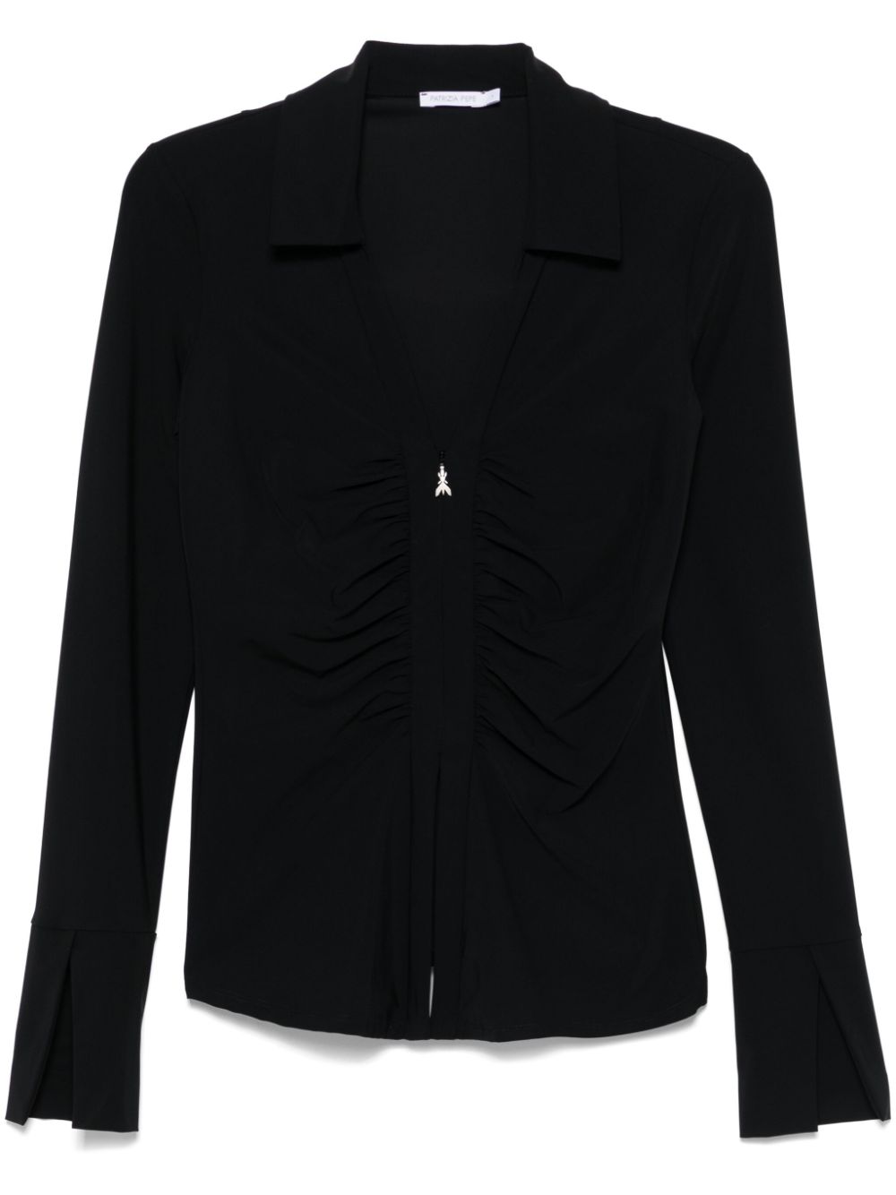 Patrizia Pepe Blouse met rits Zwart