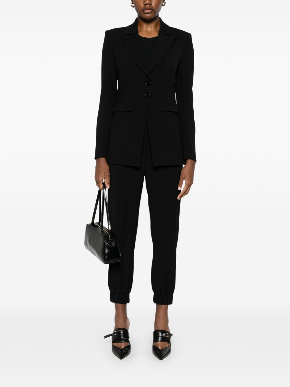 Patrizia Pepe notched-lapels blazer - Zwart